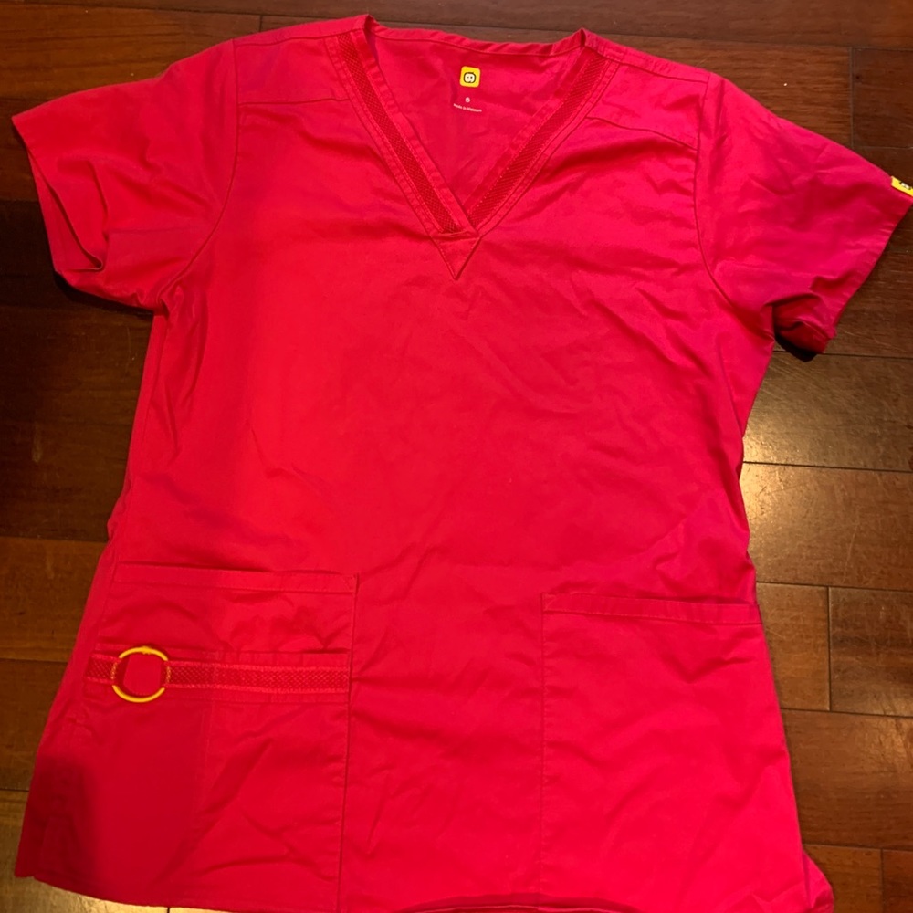 Wink hot pink scrub top
